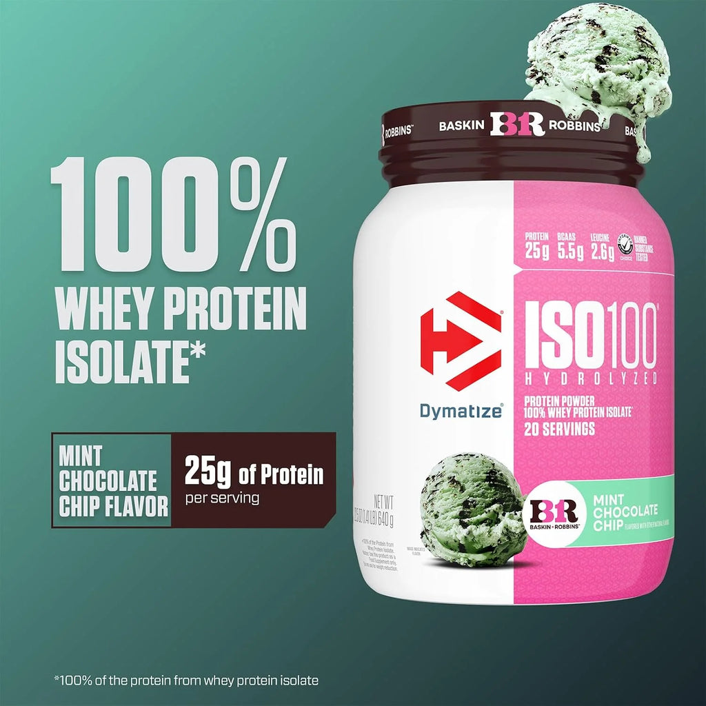 Dymatize ISO100 Protein Powder, 100% Whey Isolate, Gourmet Vanilla