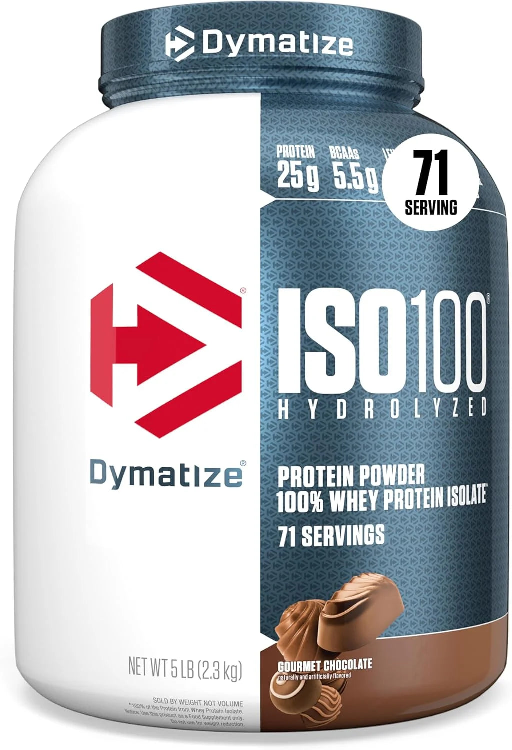 Dymatize ISO100 Protein Powder, 100% Whey Isolate, Gourmet Vanilla