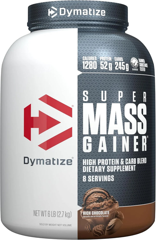 Dymatize Super Mass Gainer 52g Protein Powder, Rich Chocolate, 6 lb