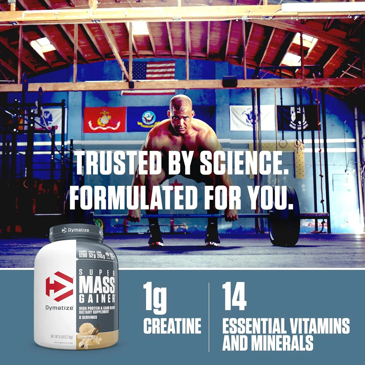 Dymatize Super Mass Gainer 52g Protein Powder, Rich Chocolate, 6 lb