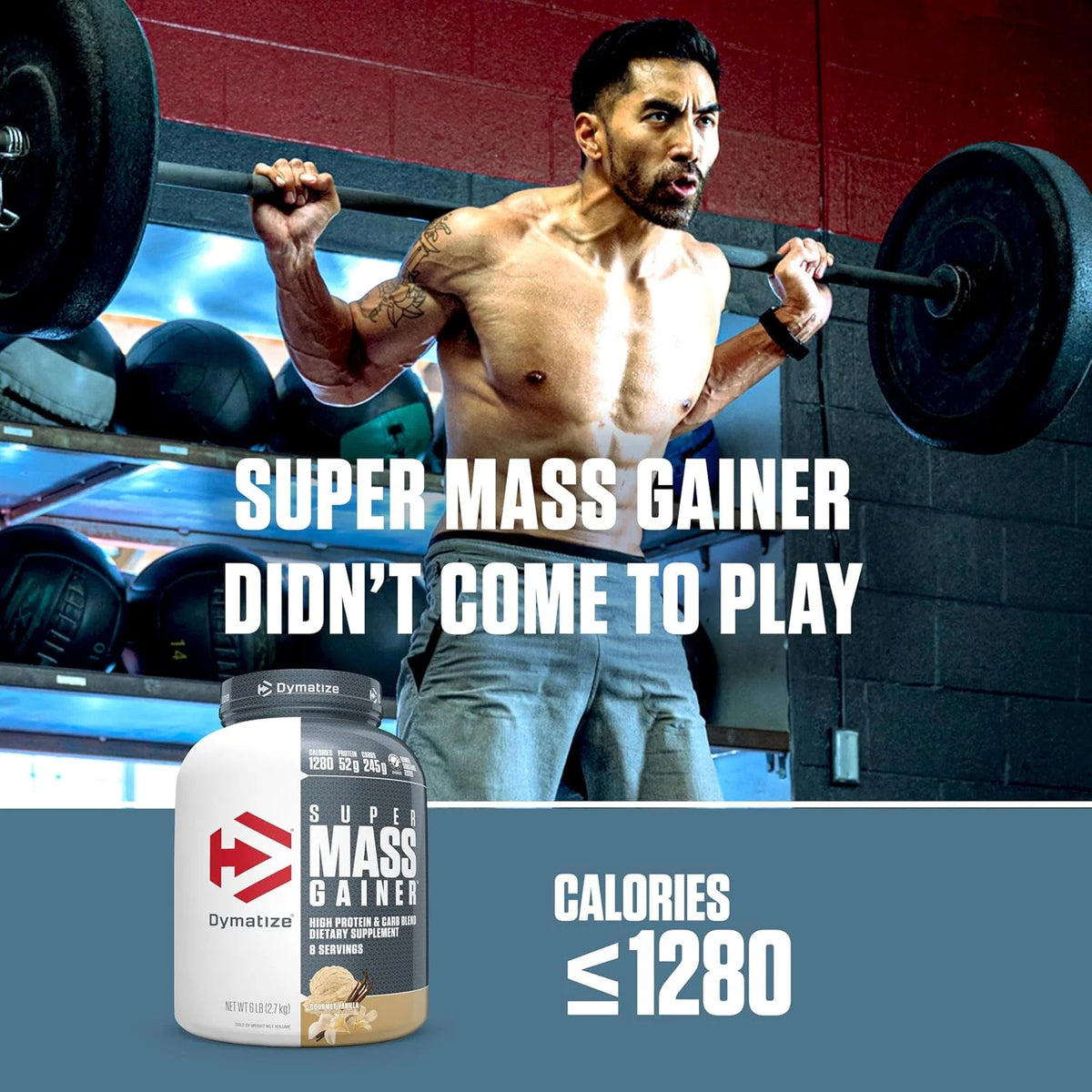 Dymatize Super Mass Gainer 52g Protein Powder, Rich Chocolate, 6 lb