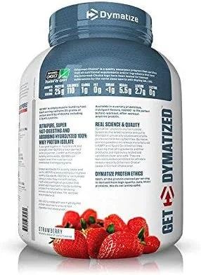 Dymatize ISO100 Hydrolyzed 100% Whey Protein Isolate Strawberry -- 5 lbs Secondary image