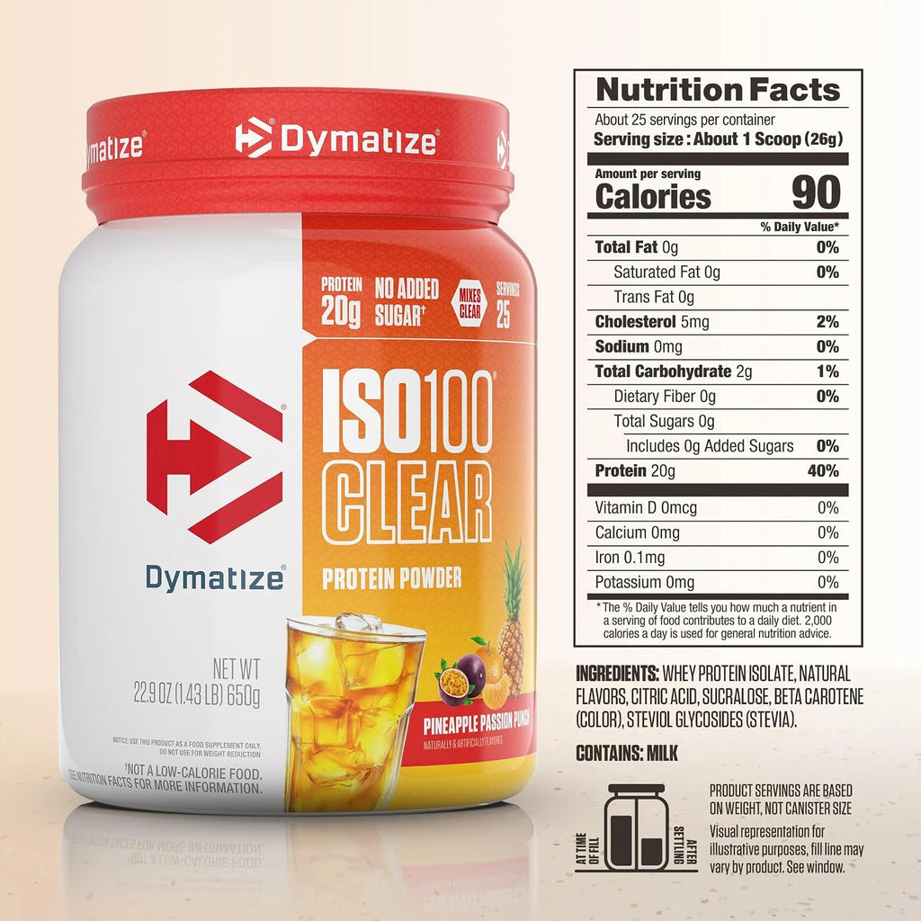 Dymatize ISO100 Protein Powder, 100% Whey Isolate, Gourmet Vanilla