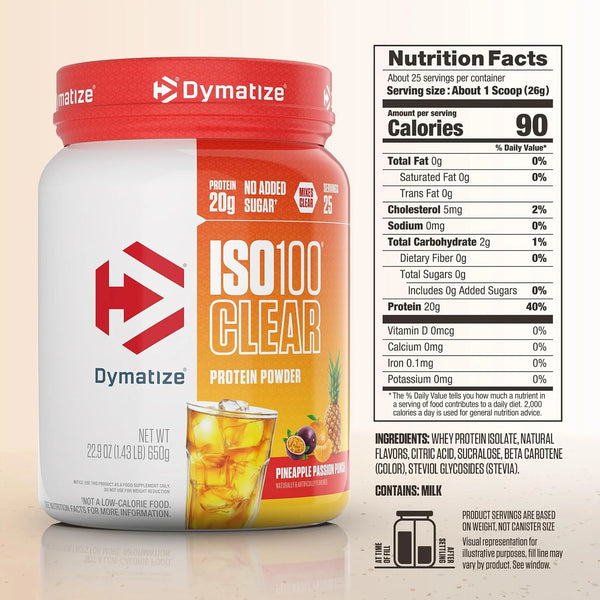 Dymatize ISO100 Protein Powder, 100% Whey Isolate, Gourmet Vanilla