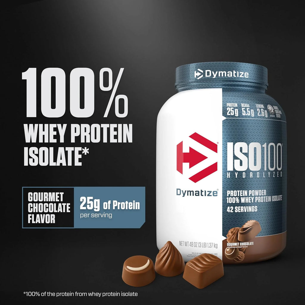 Dymatize ISO100 Protein Powder, 100% Whey Isolate, Gourmet Vanilla