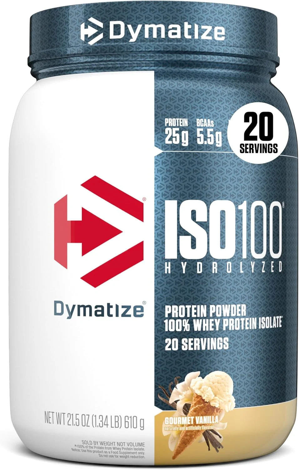 Dymatize ISO100 Protein Powder, 100% Whey Isolate, Gourmet Vanilla Main image