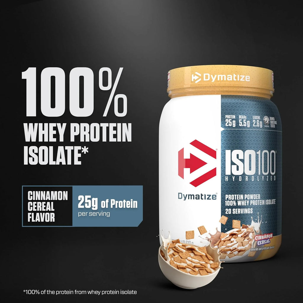 Dymatize ISO100 Protein Powder, 100% Whey Isolate, Gourmet Vanilla