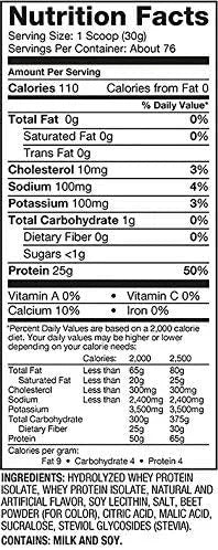 Dymatize ISO100 Hydrolyzed 100% Whey Protein Isolate Strawberry -- 5 lbs