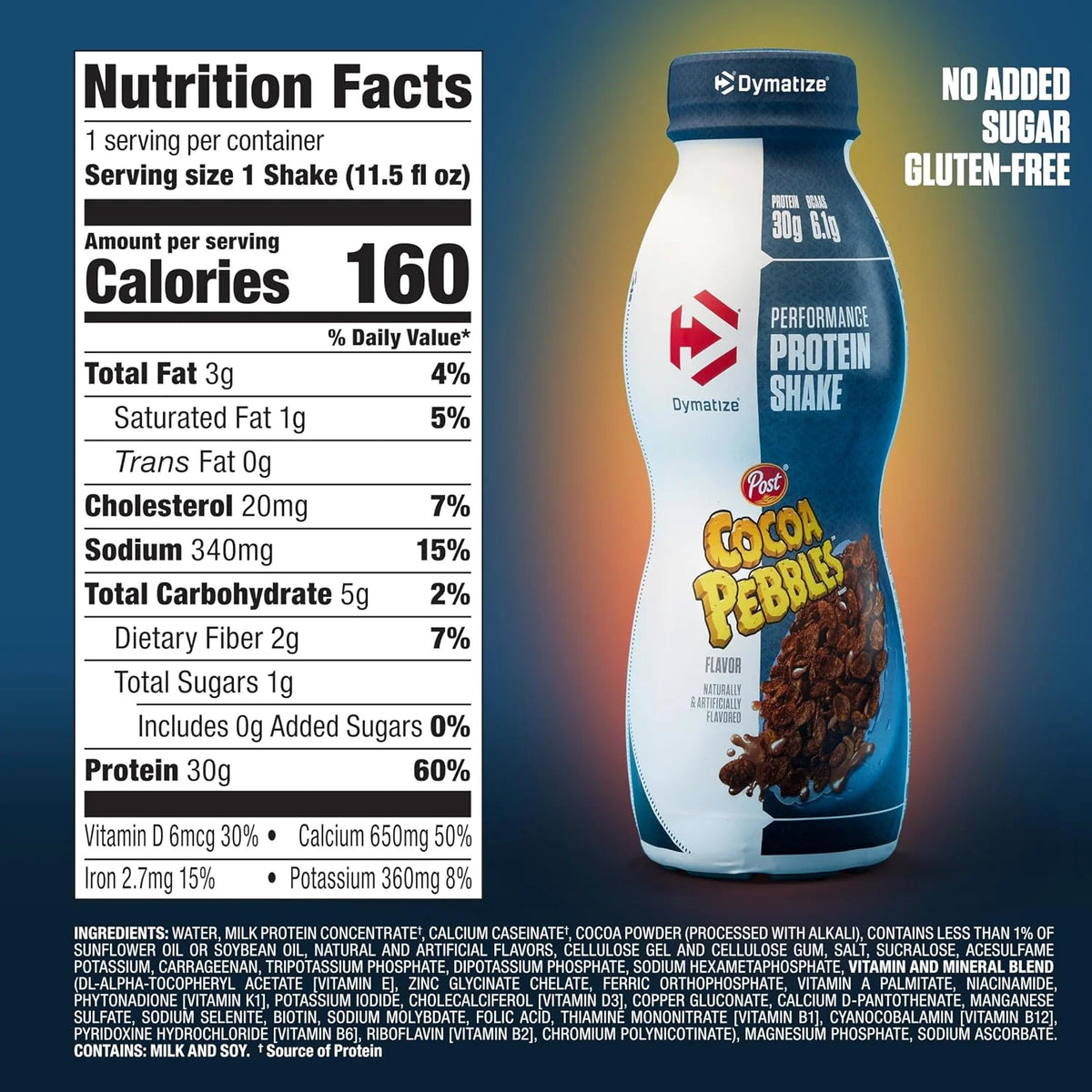 Dymatize 30g High Protein Performance Shake, Fruity Pebbles, 12 Pack
