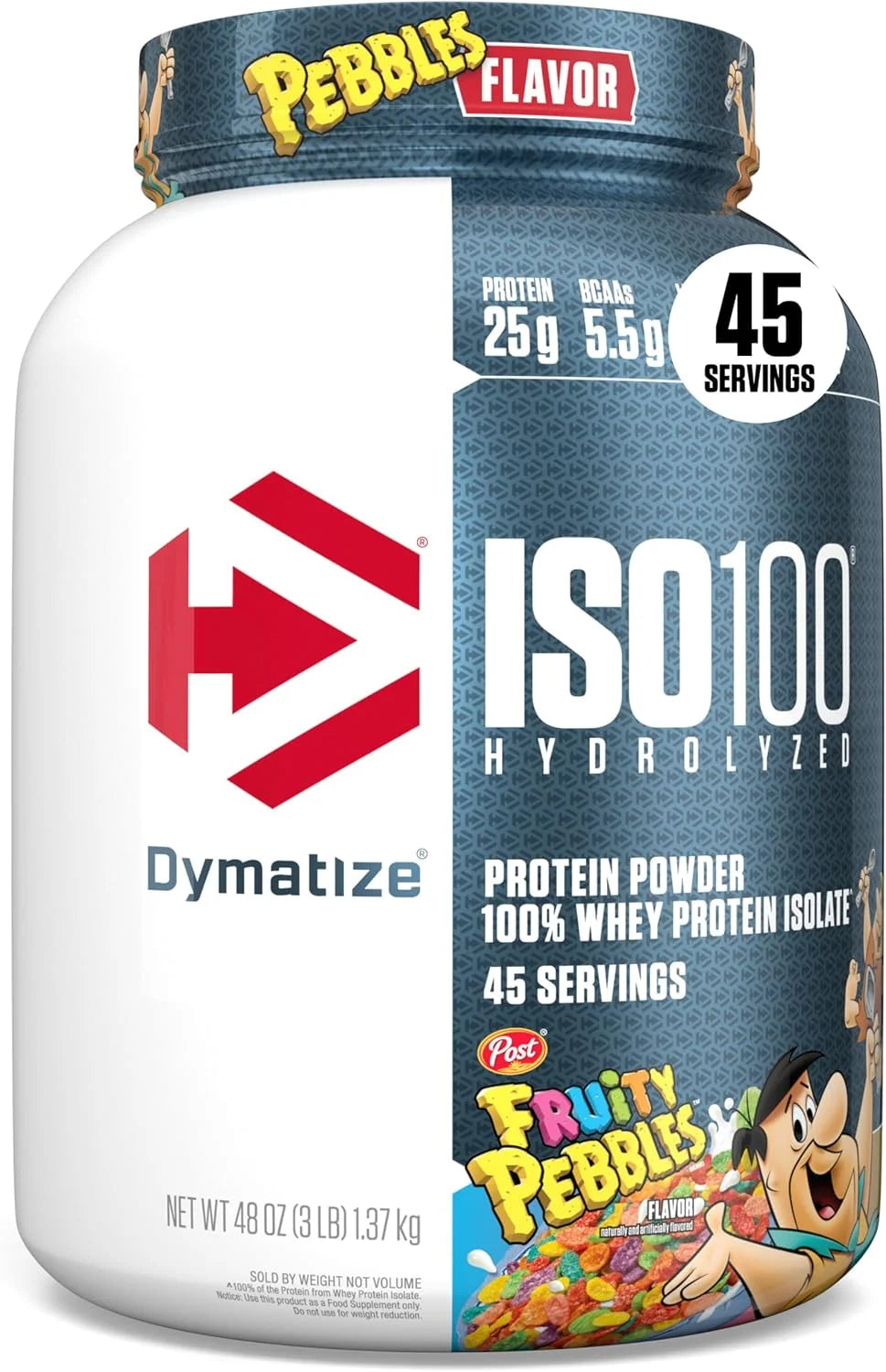 Dymatize ISO100 Protein Powder, 100% Whey Isolate, Cocoa Pebbles