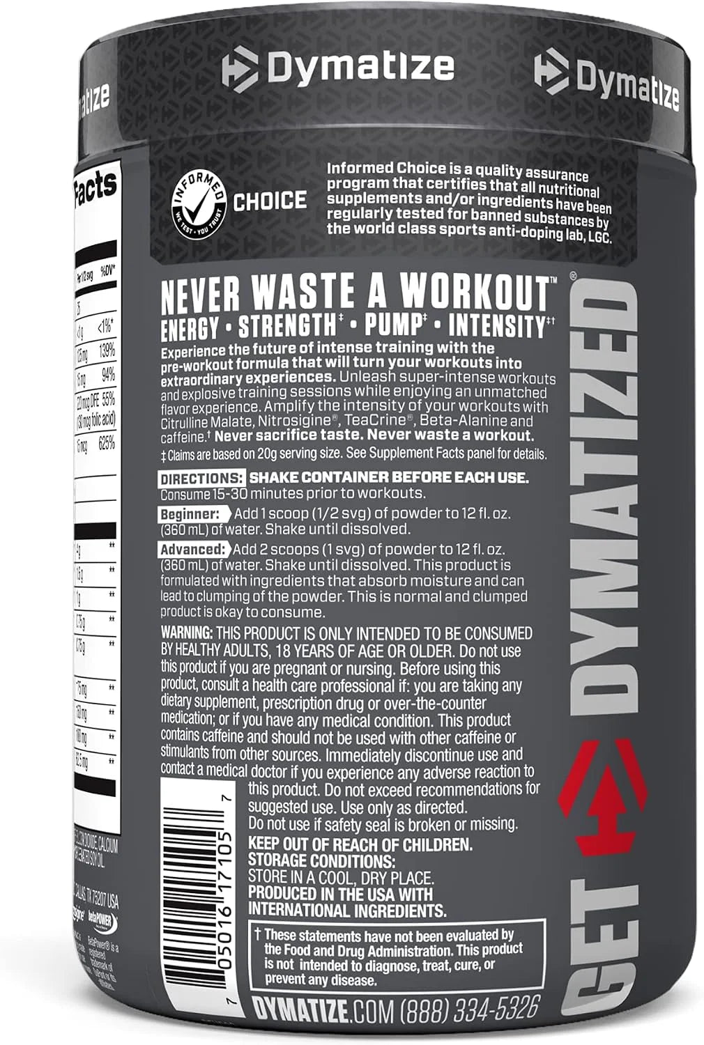 Dymatize Pre Workout Supplement, Cherry Watermelon, 400 Gram Secondary image