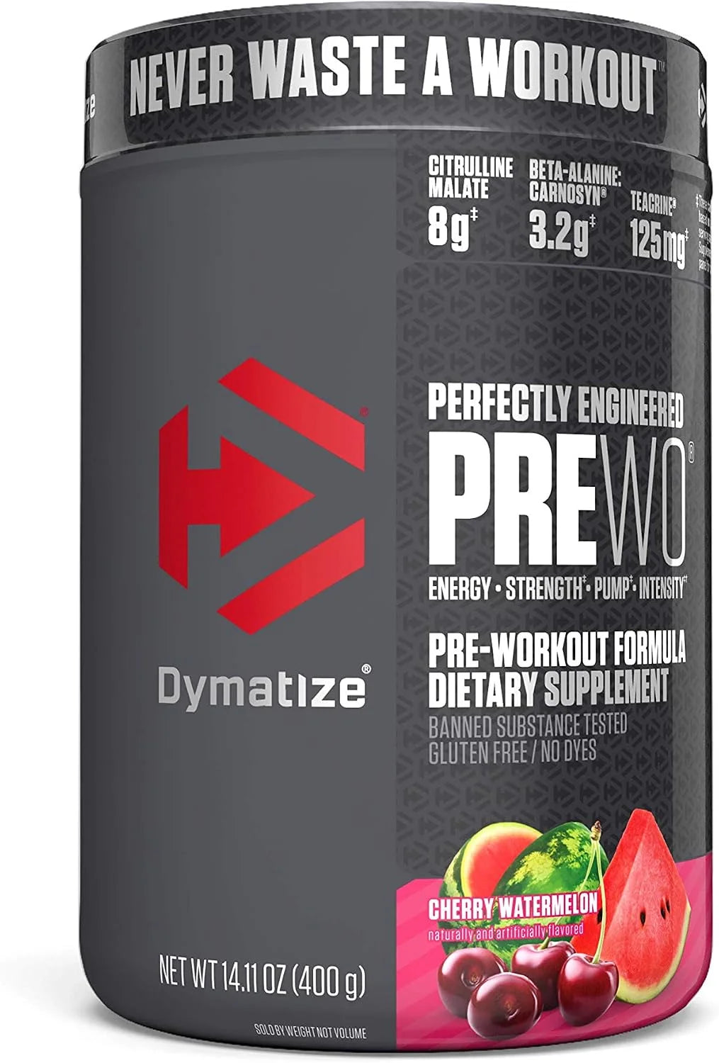 Dymatize Pre Workout Supplement, Cherry Watermelon, 400 Gram Main image