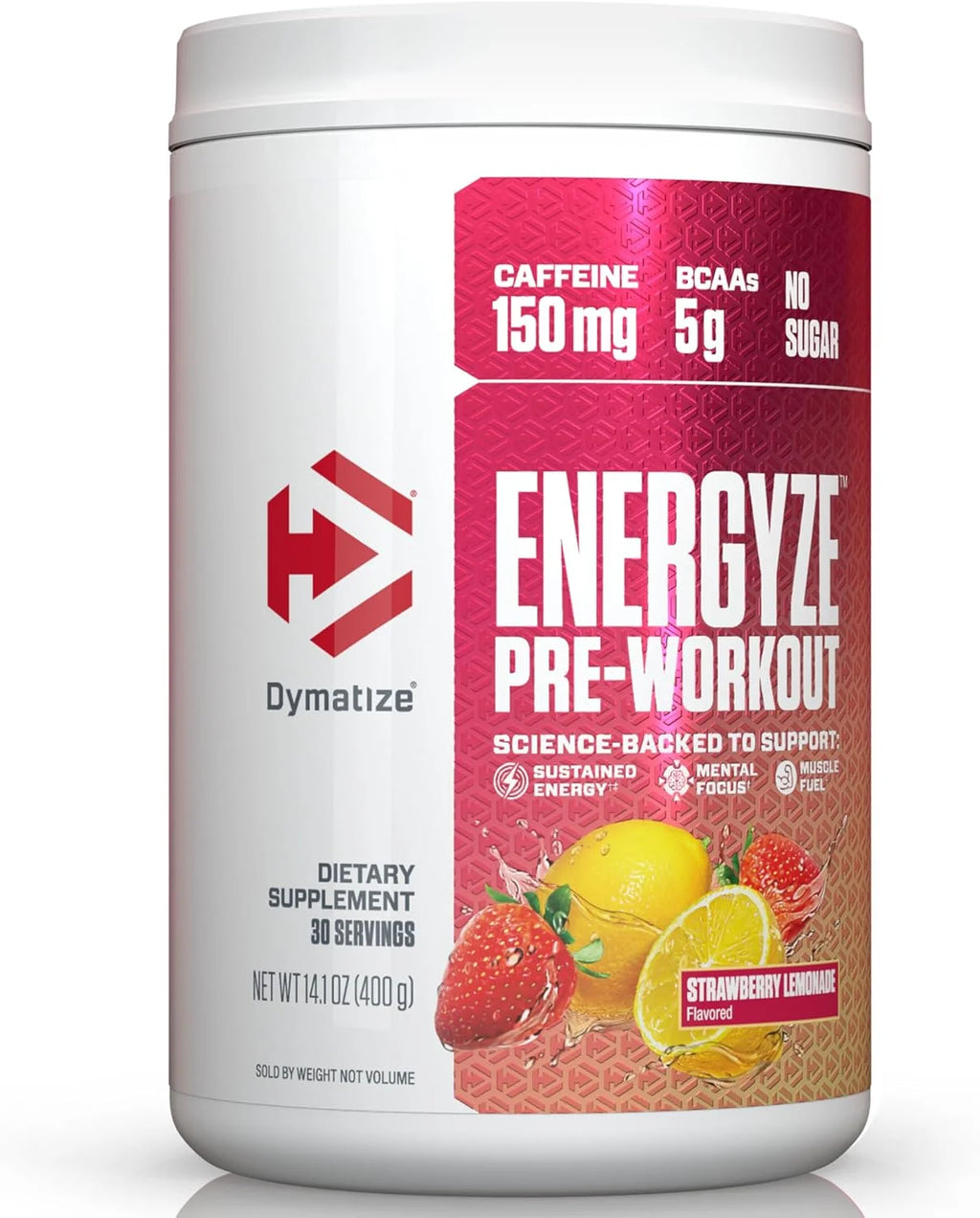 Bundle of Dymatize Energyze Pre Workout Powder and Creatine Monohydrate Combo for Training and Recovery