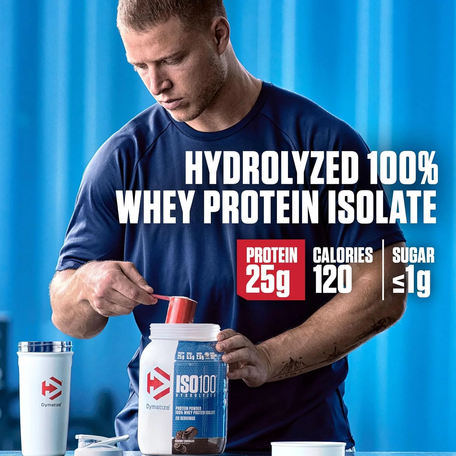 Dymatize ISO 100 Whey Protein Powder Isolate, Gourmet Chocolate, 3 lbs Secondary image
