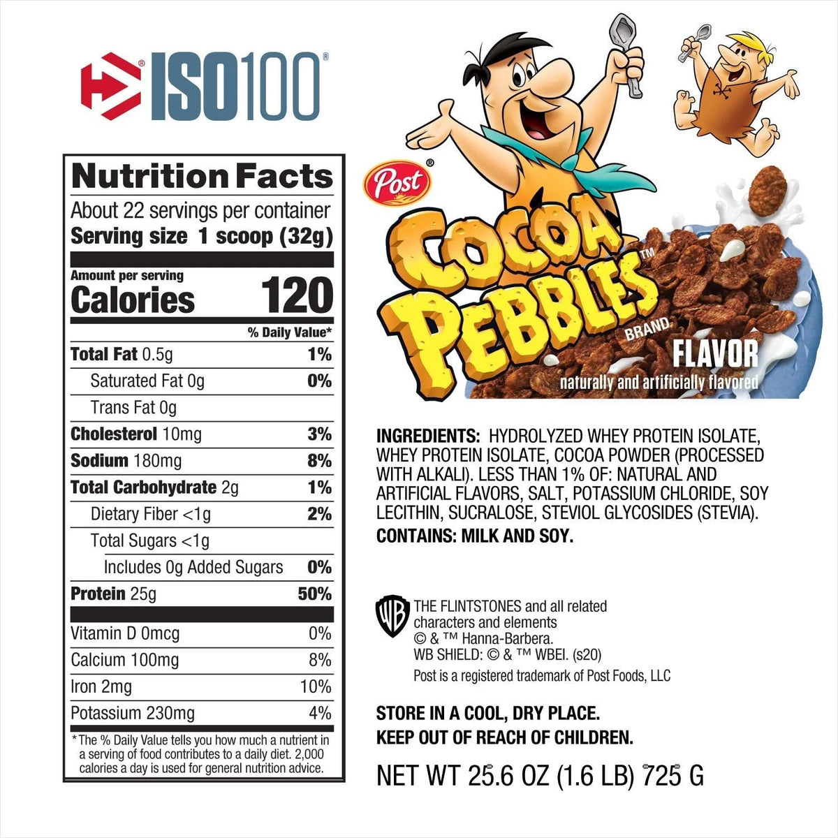 ISO100 Hydrolyzed 100 Whey Protein Isolate Cocoa Pebbles (1.4 Lbs. / 20 Servings)