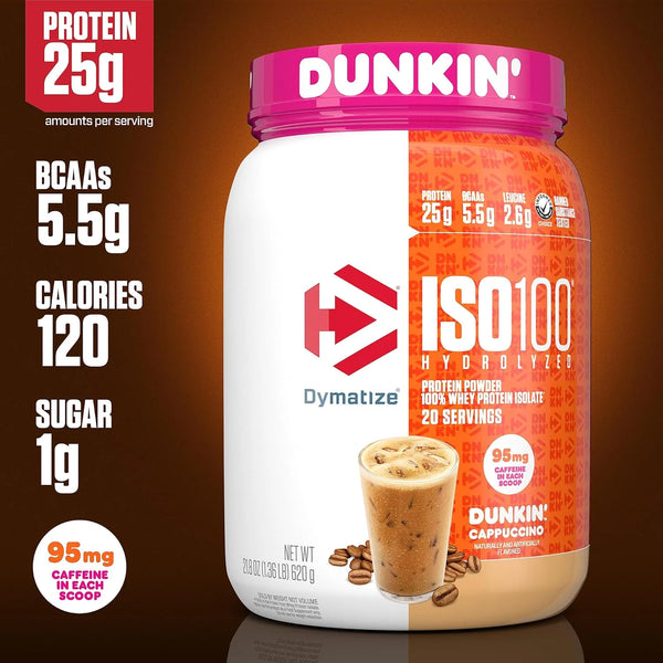 Dymatize ISO100 Protein Powder, 100% Whey Isolate, Gourmet Vanilla