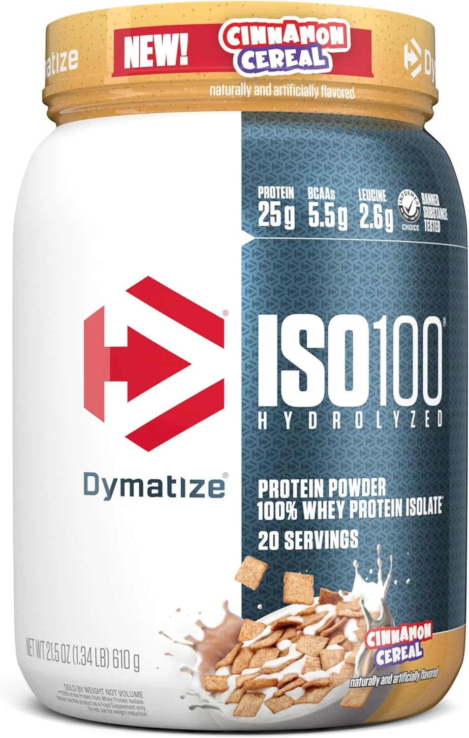 Dymatize ISO100 Protein Powder, 100% Whey Isolate, Gourmet Vanilla