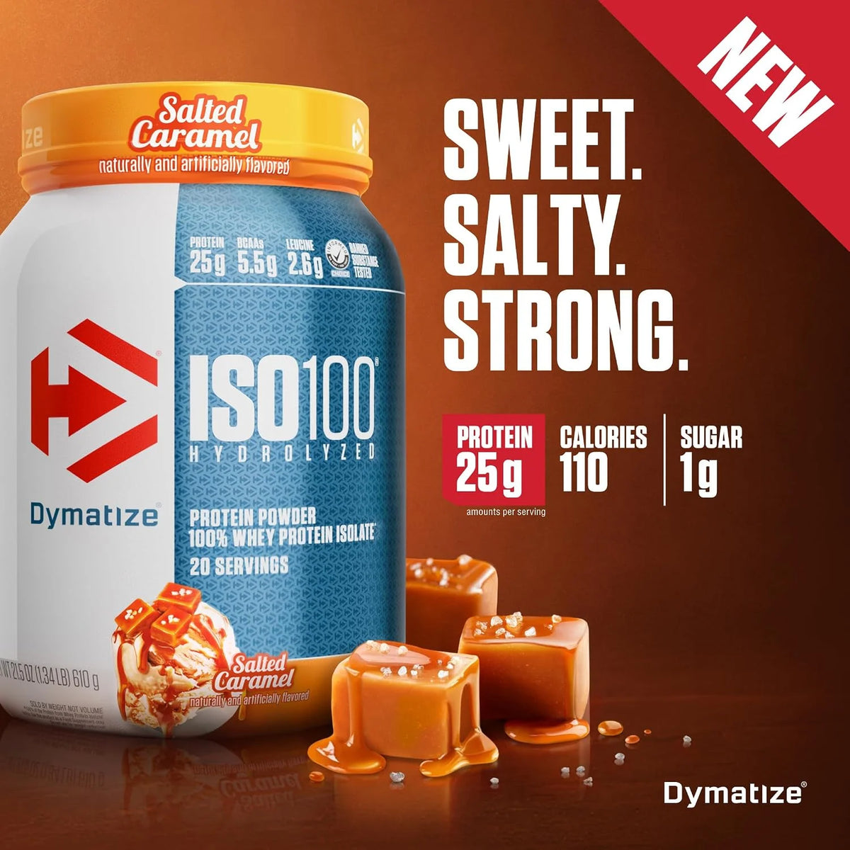 Dymatize ISO100 Protein Powder, 100% Whey Isolate, Gourmet Vanilla