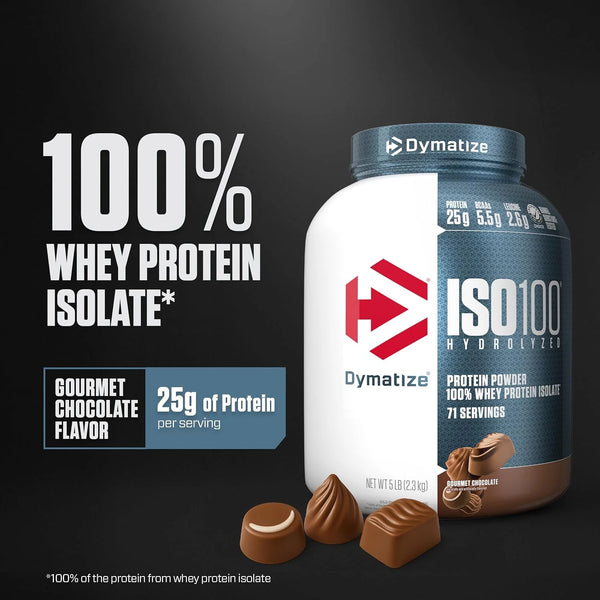 Dymatize ISO100 Protein Powder, 100% Whey Isolate, Gourmet Vanilla