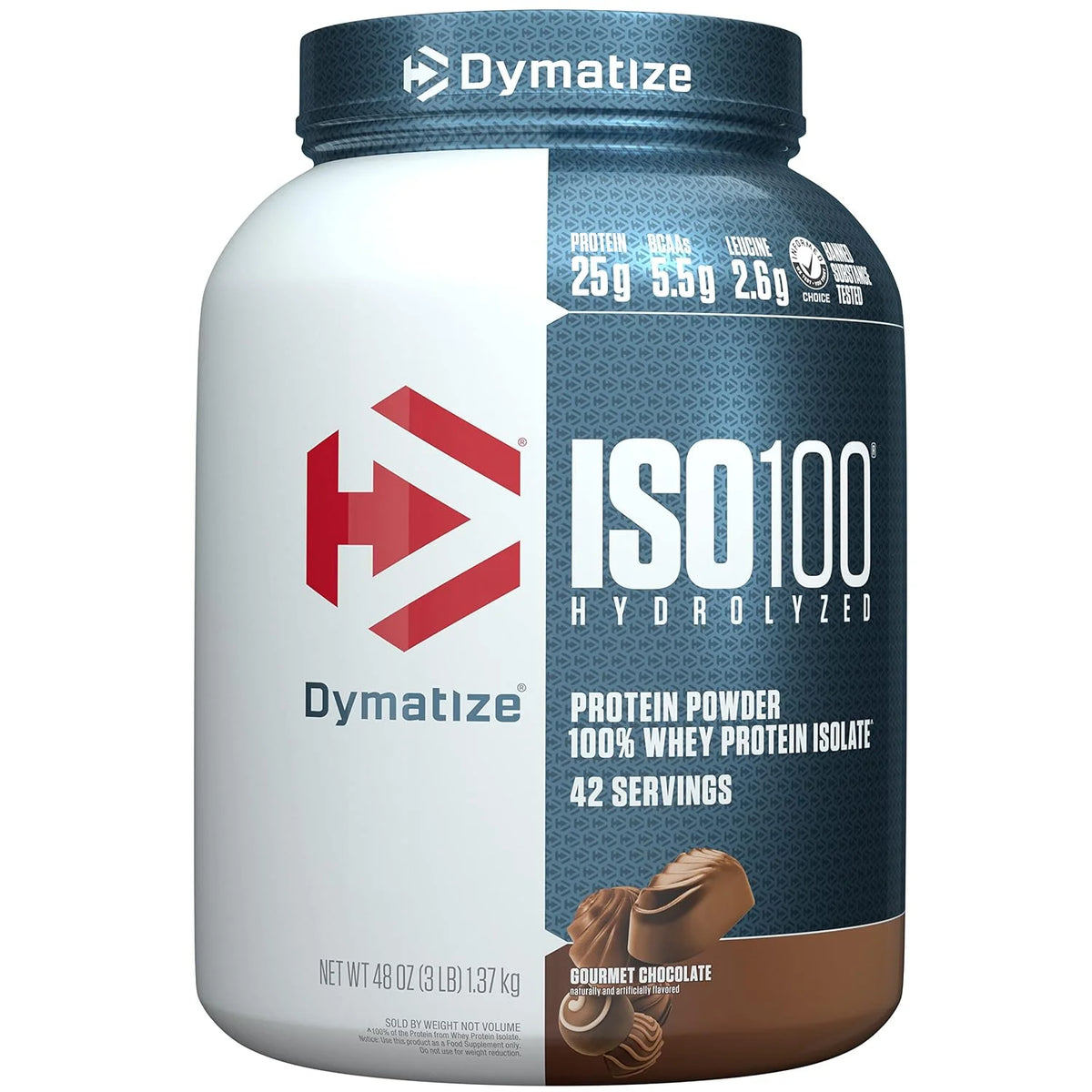 Dymatize ISO 100 Whey Protein Powder Isolate, Gourmet Chocolate, 3 lbs Main image