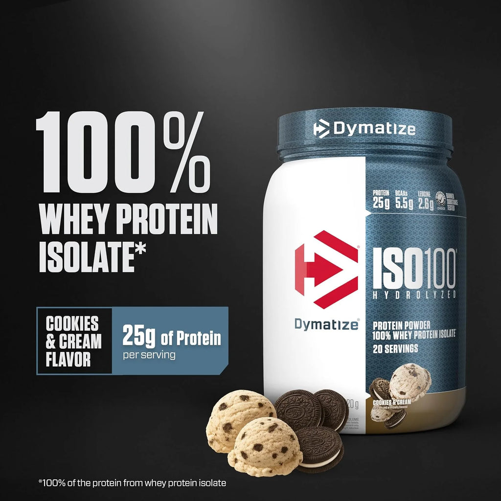 Dymatize ISO100 Protein Powder, 100% Whey Isolate, Gourmet Vanilla