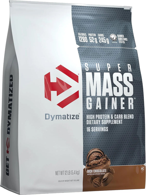 Dymatize Super Mass Gainer 52g Protein Powder, Rich Chocolate, 6 lb