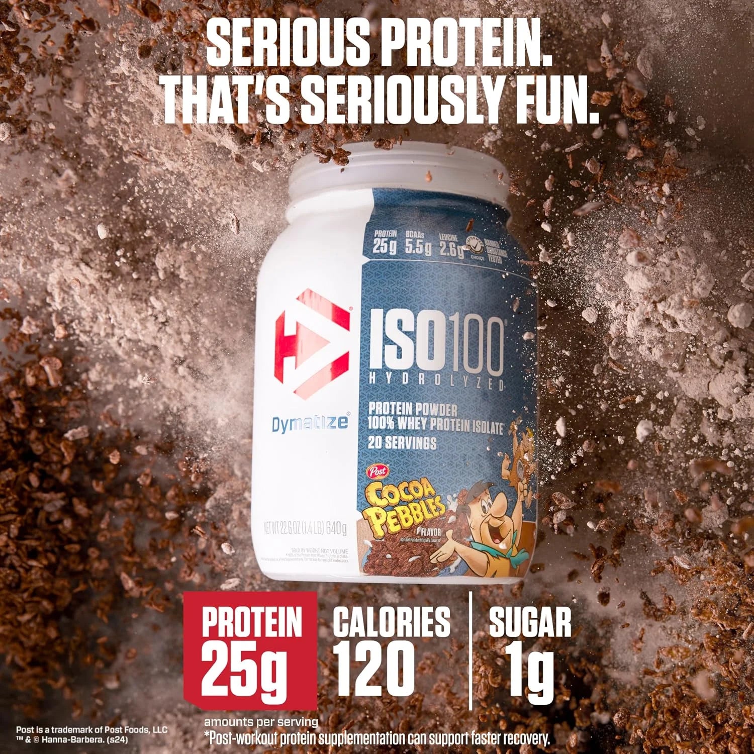 Dymatize ISO100 Protein Powder, 100% Whey Isolate, Cocoa Pebbles Secondary image
