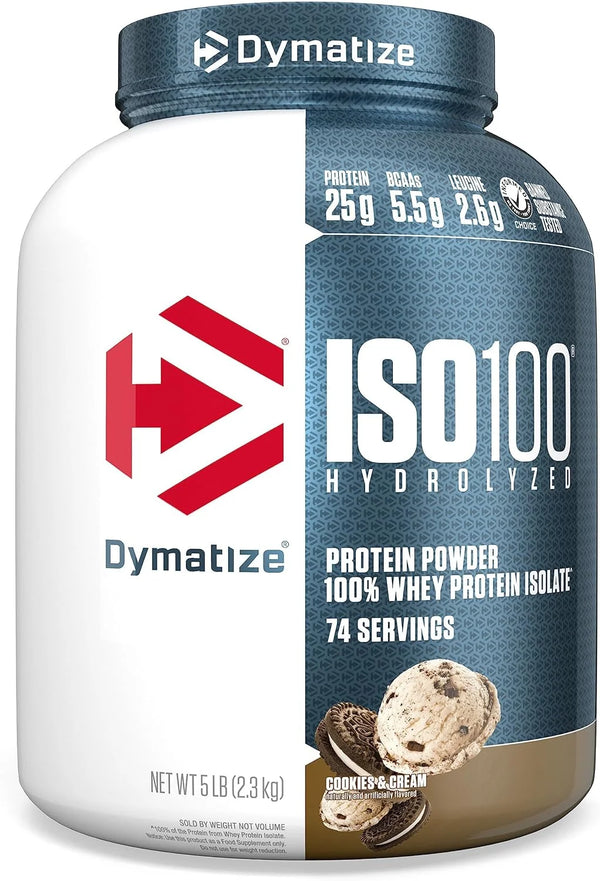 Dymatize ISO100 Protein Powder, 100% Whey Isolate, Gourmet Vanilla
