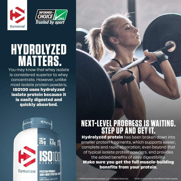 Dymatize ISO100 Hydrolyzed 100% Whey Protein Isolate Strawberry -- 5 lbs